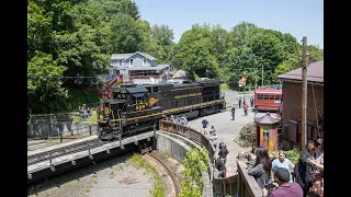 WMSR diesel 558 on the turn table at the Frostburg Station