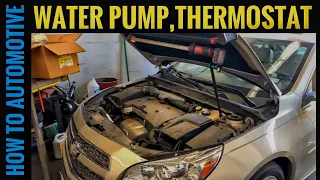 Chevy Malibu with 2.5 L Engine Water Pump, Thermostat, and Coolant Reservoir Bottle