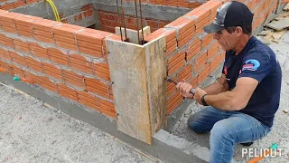 Como travar caixas de colunas de canto só com pregos e arame rápido e fácil!!