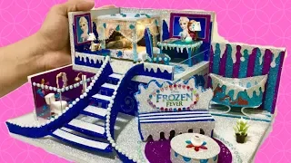 DIY Miniature Frozen ELsa Dollhouse ~ DIY FRozen Elsa Castle