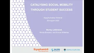 Catalyising Social Mobility Through Student Success