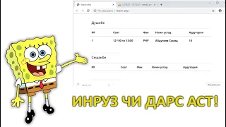 Чихел ҷадвали дарси бо ёрӣ PHP бисозе? - Как саздать с помоши PHP таблится студентов.