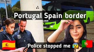An Indian girl entering Spain from Portugal🇵🇹🇪🇸 by road |Border check| change in time zone|subtitles