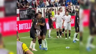 Fight between vinicius jr and Sevilla players | vini jr get racism by Sevilla fan