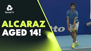 14 Year Old Carlos Alcaraz RARE Footage In Juniors at Nitto ATP Finals 2017!