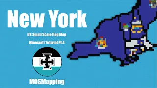 New York - Small Scale US State Flag Map Minecraft Tutorial [Part 4]