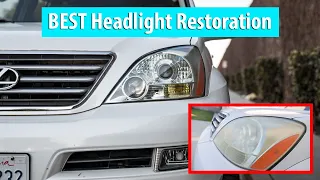 How to Restore Headlights PERMANENTLY : Remove Hazy, Foggy, Yellowed Headlight Oxidation.