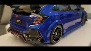 Honda Civic FK8 Type R Mugen (Mugen Blue) Ottomobile (Scale 1/18) OT987 - Unboxing