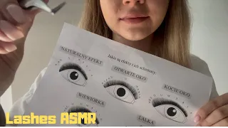 Przedłużam ci rzęsy ASMR po polsku, osobista uwaga, lash extensions in polish 🇵🇱, roleplay