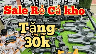 Sale Cả Kho Giảm 30k Máy Khoan, Máy mài, Quạt Pin Siêu Rẻ | Cu Bờm Tv