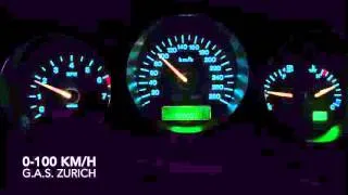Jaguar XJR Supercharged 0-100 km/h acceleration