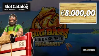 Epic win. Big Bass Hold and Spinner Megaways slot from Reel Kingdom