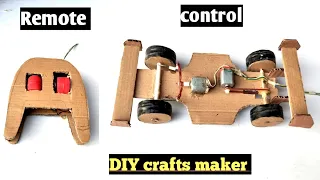 How to make remote and toy car from cardboard | DIY crafts maker