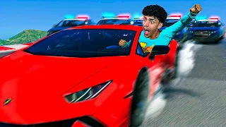 GTA 5 MAS SE A POLÍCIA ME PEGAR ANDO NO CARRO DE CORRIDA!