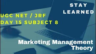 Marketing Management UGC NET/ JRF Commerce (Paper 2 in Malayalam) Stay Learned