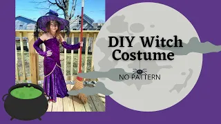 DIY Witch Costume tutorial NO PATTERN NEEDED