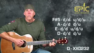 Learn super EZ beginner song Seether Fine Again acoustic guitar lesson with chords strum patterns