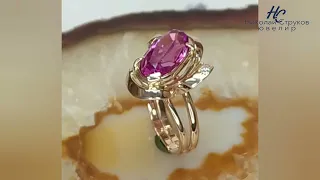 Индивидуальное кольцо с камнем заказчика.