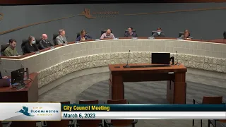 March 6, 2023 Bloomington City Council Meeting