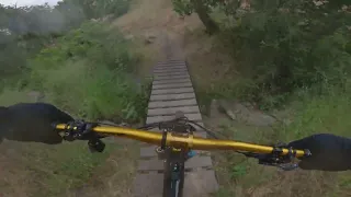 Pipeline Trail at Toro Park, Salinas CA on the Specialized Levo for heavy riders.