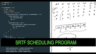 SRTF Scheduling Program in Operating System | Process Scheduling