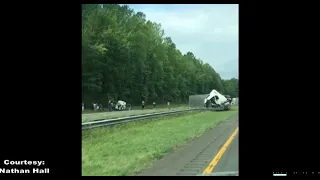 RAW VIDEO: Crash closes I-85 near Hillsborough