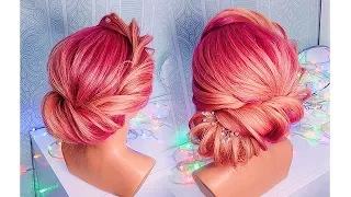 ПРИЧЕСКИ на НОВЫЙ ГОД. Быстрая прическа на средние волосы. Без накрутки💛  Easy Hairstyles