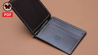 Making a leather Money Clip wallet (Free PDF Pattern)