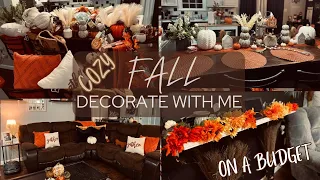 COZY FALL DECORATE WITH ME| 2023 FALL DECOR HAUL ON A BUDGET| FALL LIVING AREA AND KITCHEN 🧡🍁👻