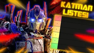 TRANSFORMERS FILMS, GAMES AND CHARACTERS TIER LIST!