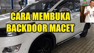 How to open a stuck car door, backdoor can't be opened || power back door innova