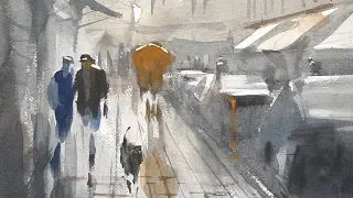 Advancing with Watercolor: Edges "Place des Vosges"