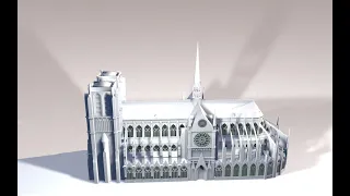 Notre Dame modelled in Cinema 4D R15