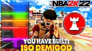 MY PLAYSHOT BUILD IS UNGUARDABLE AT 99!!! BEST ISO BUILD IN NBA 2K22 AND HOW TO ISO!!!
