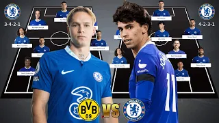 CHELSEA F.C. PREDICTED LINE UP VS BORUSSIA DORTMUND 3-4-2-1 OR 4-2-3-1 ft. ENZO FERNANDEZ AND MUDRYK