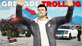 TROLLING COPS WITH GRENADE IN MOUTH! | GTA 5 Roleplay | PGN # 329