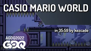 Casio Mario World by kezcade in 35:59 - AGDQ 2022 Online