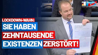 Verfehlte Lockdown-Politik hat tausende Existenzen zerstört! Martin Sichert - AfD-Fraktion Bundestag