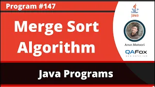 Java program to implement Merge Sort Algorithm