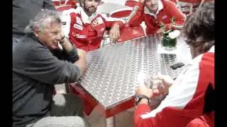 Fernando Alonso doing the card trick at the yeongam korean gp 2011
