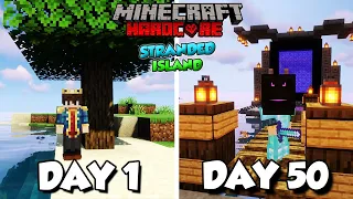 I Survived 50 Days on a SURVIVAL ISLAND in Minecraft Hardcore