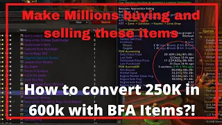 [Gold Farming] Flip these BFA items and make MILLIONS! WoW Shadowlands