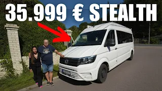 ECHTES 35.999 € STEALTH WOHNMOBIL🔥DACHDECKERMEISTER (54) baut 7m Crafter|STARLINK|BADEWANNE|4 BETTEN