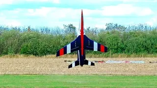 INCREDIBLE AEROBATICS WITH HUGE RC TURBINE MODEL JET "MEPHISTO" FLIGHT DEMONSTRATION