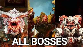 DOOM All Bosses Fight With Cutscenes (4K 60FPS)