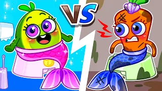 Clean VS Dirty Mermaid 🧜‍♀️💎 Baby Shark Dance 🦈 Cartoon Nursery Rhymes abd Kids Videos