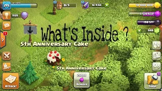 WHAT HAPPENS IF YOU REMOVE THE 5th ANNIVERSARY CAKE  IN CLASH OF CLANS