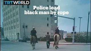 Footage of police leading black man by a rope sparks outrage