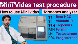 mini vidas test procedure | mini vidas hormone analyzer | #viralvideo #youtube #mltwithnk