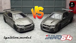 Nissan Skyline GT-R R34 Omori Clubman Race Spec | Brand COMPARISON | Ignition Model VS Inno64